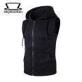 Zipper Pocket Sweatshirt Vest Men's Summer Sleeveless Hooded Vest with Pockets Zipper Placket Lightweight Waistcoat for Outdoor Activities Men Hooded Vest Jacket. 