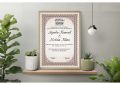 NIkkah Certificate frame Customized nikkah nama certificate for wedding certificate Marriage agreement for couple. 