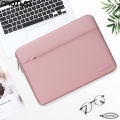 MOSISO Laptop Sleeve 13.3" - 14" Inch Compatible with MacBook Air/Pro, 13-13.3 inch Notebook, Compatible with MacBook Pro 14 inch M3 M2 M1 Chip Pro Max 2023-2021, Polyester Horizontal Case with Pocket, Pink. 