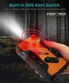 FosPower 2000mAh NOAA Emergency Weather Radio (Model A1) Portable Power Bank with Solar Charging, Hand Crank & Battery Operated, SOS Alarm, AM/FM & LED Flashlight for Outdoor Emergency. 