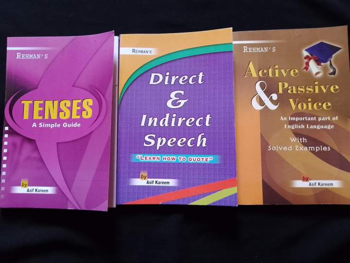 Grammar for Beginners | Learn Basics of Tenses, Direct & Indirect Speech, Active & Passive Voice | Easy learning with Examples | Fine quality books | Set of 3 books