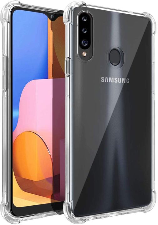 Samsung%20Galaxy%20A20S%20Case%20Clear%20Transparent%20Reinforced%20Corners%20TPU%20Shock-Absorption%20Flexible%20Cell%20Phone%20Cover%20for%20Samsung%20A20S(Clear)%20-%20Image%203