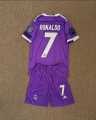Original Ronaldo Full Kit for kids - Purple Real Madrid FC Available. 