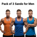 Pack of 3 – Men’s Fitnes Gym Sandos for Men Sleeve less for Men Top Fashion Wear Shirt Hoodie Sleeve less Men. 