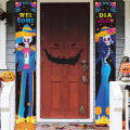 Day Of The Dead Hanging Flags Mexican-themed Party Decorations Halloween Porch Sign Skeleton Couple Party Decoration Hanging Door Curtain Banner. 