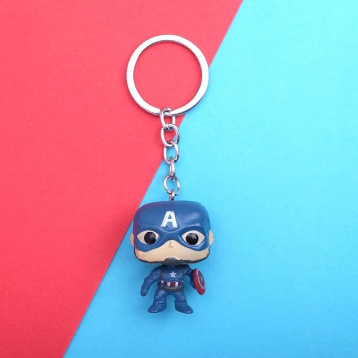 【Funny Bunny Toy Store】Marvel Avengers 3 Infinity War Thanos Captain Iron Man Action Figure Thor Toy Spiderman PVC Doll Keychain