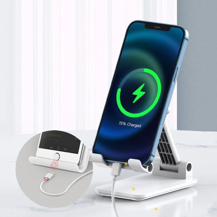 High-Quality Universal Desktop Mobile Phone Holder Stand Foldable Multifunctional for IPhone IPad Adjustable Tablet Table Cell Phone Desk Stand Holder
