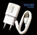 Original Techno 18W Fast Charger Adapter with USB to Micro USB Cable – Quick Charge Power Adapter for Techno Spark, Camon & Pova Series – Durable Mobile Charger. 