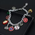 Disney Marvel Movie Peripheral Jewelry Winnie the Pooh Bear The Little Mermaid Moana Stitch Charm Bracelets For Women Girl Gift Dinner Ronvsa. 