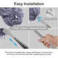 AL-MEHRAN  Microfiber Feather Duster, Bendable & Extendable, 100 inches Expandable Handle, Grey (Feather Dusters). 