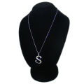 Silver Stainless Steel - S - Letter Stone Pendant For Women / Girls - S. 