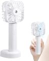 Handheld Misting Fan - USB Rechargeable Wrist Fan,Folding Noise Reduction Fan With 3 Wind Speeds Fixed Base For Travel Humidifier. 