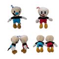 25cm Plush Toy Cuphead Plush Doll Mugman Toy Game Souvenir Soft Stuffed Toy. 