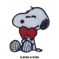 Snoopy With Red Heart Embroidered Iron On Patch Sew On Badge For T shirt bag Caps jeans Badge Applique. 