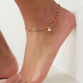 Boho Ankle Bracelet Bohemian Colorful Beads Lightweight Anklet. 