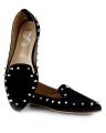 Black Suede Pump Flats For Women. 