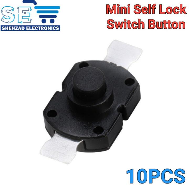 10/20PCS Mini ON/Off Switch Self Lock Push Button for Flashlight