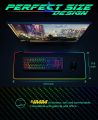 Spot -RGB Gaming Mouse Pad Large Extended Soft Led Mouse Pad with 14 Lighting Modes 2 Brightness Levels, Computer Keyboard Mousepad XL Size. 