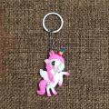 Unicorn keychain multiple variants - cartoon character / action figure soft pvc keychain for kids (girls and boys) - bag hanging accessories / keyring. 