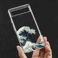 undas 6Pro 5 6a 6 8 Proa 7Prole Pix for Goog Ming mobile phone case suitable for fashionable big blue wave transparent el 7 7G transparent transparent soft protective case FSkin. 