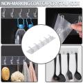 Muntazir 6 in 1 Seamless Heavy Duty Strong Sticky Hooks Strip for Wall Hanging Multipurpose Double Sided Self Adhesive Transparent and Waterproof Wall Sticking Hanger for Bathroom and Kitchen. 
