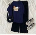Summer Soft And Casual Suit Half Sleeve Tshirt And Flapper Trouser combo For Women And Girls. 
