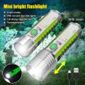 Mini light LED light Super Bright Torch Light Handheld Mini Tactical light USB Rechargeable 8 Modes Zoomable Electric Torch Light Outdoor light for Camping /Hiking /Cycling. 