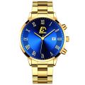 【DATA FROG Global MALL】Mens Gold Stainless Steel Watches Luxury Minimalist Quartz Wrist Watch Men Calendar Watch Watch Watch Homewer. 