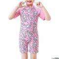 Kids Girl Boy Swimsuit Cartoon Print Zipper One-piece Swimming Suit Cute Summer Children Beachwear 3-12Yrs. 