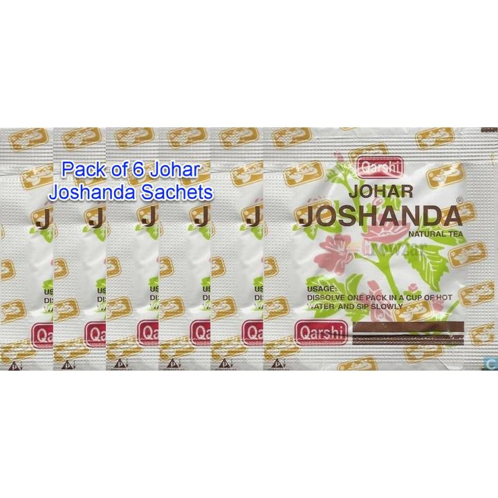 Pack of 6 Johar Joshanda Sachets Natural Tea for Flu and Cough