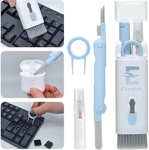 7-in-1 Airpod Cleaner Kit - Laptop Cleaner - Keyboard Cleaner kit, Portable Multifunctional Cleaning Tool for PC Monitor/Earbud/Cell Phone/Laptop/Computer/Bluetooth Earphones
