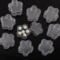 1/2Pcs Mini Transparent Plastic Storage Box Flower Heart Boxes Pill Moisture-proof Small Case DIY Jewelry Packaging. 