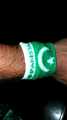 Pack of 2 - Pakistan Hand Flag Badges - White & Green Boy and Girls and children. 