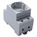 OIMG Eu Type 45Mm Din Rail Mount Ac Power Socket 16A 250V Ac Connector. 
