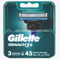 Gillette Mach3 Plus System Shaving Razor Carts 3s. 