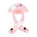 Cute Cartoon Rabbit Hat Moving Ears Jumping up Plush Bunny Hat Head Dress Beanie Kawaii Funny Bunny Hat Cap Birthday Gift. 