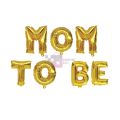 Mom To Be Foil Balloon - 16 Inch - Baby Shower Themed Party - Golden - Girls - Pack Of 1. 