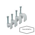 PVC cable clips with nail for wall mounting fiber optic wires, 12 MM. 