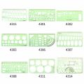 Plastic Office Supplies Measuring Tool Oval Multi Shaped Circles Drawing Ruler Curve Ruler Geometric Ruler Template Ruler. 