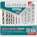 TOTAL  TACSDB1901 19PCS DRILL BITS AND SCREWDRIVER SET TACSDB1901 TOTAL19PCS. 
