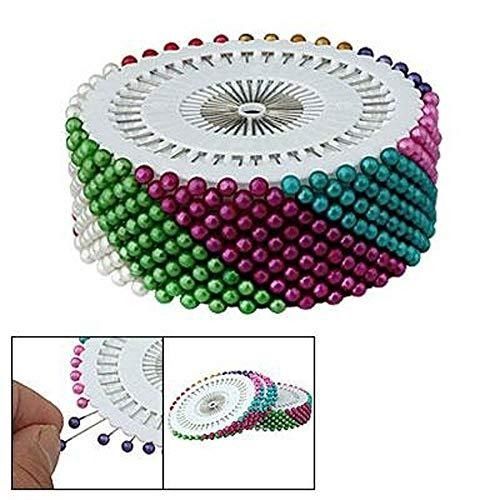 Hijab & Scarf Pins - 80 Pcs Small Head|Multi Color Pins Wheel Size 2 Inch Hijab Pins -Scarf Pins-Burka Pins-Stoller Pins (40Pins In Wheel)