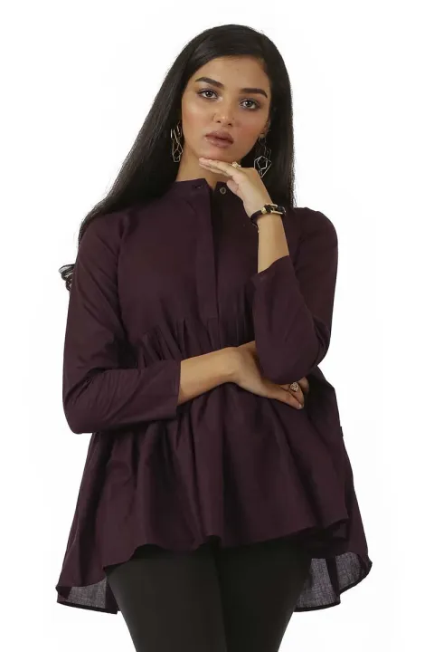 EGO%20Winter%20Collection%202019%20%20Flying%20Eagle%20%20Dark%20Purple%20Cotton%20Kurti%20For%20Women%20-%20Image%206