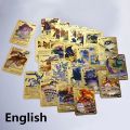 54Pcs 27Pcs Metal Gold Silver Pokemon Cards English Version Charizard Pikachu Trainer Card Game Collection Battle Toys Child Gift. 