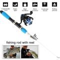 Fishing Rod and Reel Set High Quality Casting Fishing Rods Carbon Ultra Light Rod with Mini Spinning Reels Fishing Tackle Set. 