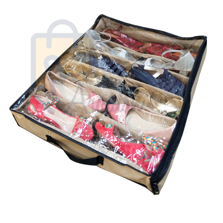 12%20Shoes%20Under%20Bed%20Storage%20Rack%20Shoe%20Organizer%20Box%20Bags%20with%20Clear%20Plastic%20Zip%20Cover,Hanging%20Bag-Beige,fit%2012%20pairs%20of%20shoes/slippers%20in%20living%20room,Holder%20Box%20Container%20Wardrobe%20shoe%20Organizer-Amazing%2012%20Pockets%20Bag-High%20Quality%20-%20Image%204