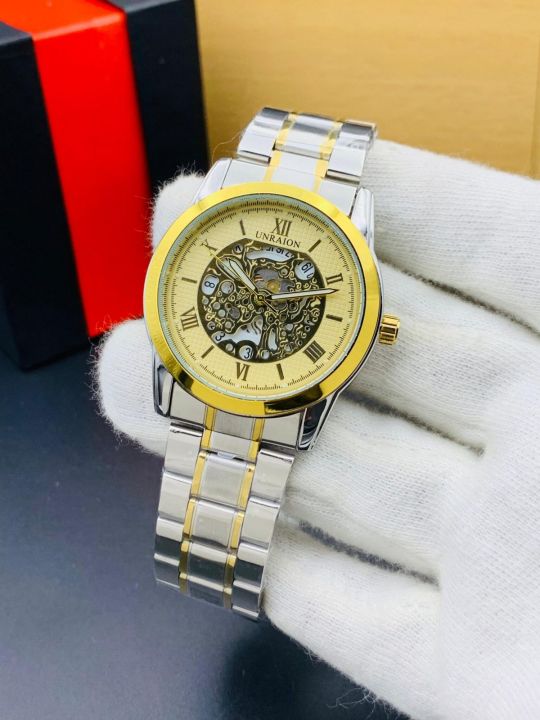 Unraion%20Watch%20With%20Beautiful%20Skeleton%20Dial%20%20With%20Beautiful%20Colour%20-%20Image%205