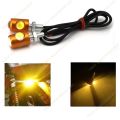Motorcycle Mini Indicators Super Bright LED License Number Plate Bolt Screw Tail Rear Light Brake Fog Lamp LED Bulb 2Pcs. 