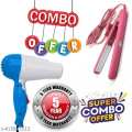 Pack of 2 - Nova Combo Hair Dryer Plus 2 In 1 Hair Straightener, dryer and hair straightner and curler, Pack OF 2 NCH Hair Dryer & 2 In 1 Hair Straightener & Curler. 