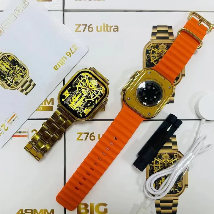 Newest%20Z76%20Ultra%20Smartwatch%2049mm%20Full%20HD%20Display%20Dual%20Straps%20with%20Chain%20Gold%20Edition%20-%20Image%2010