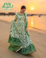 14th August Dress For Women - Digital Printed Maxi with Trouser & Dupatta 3-Piece Suit For Independence Day Dress. 